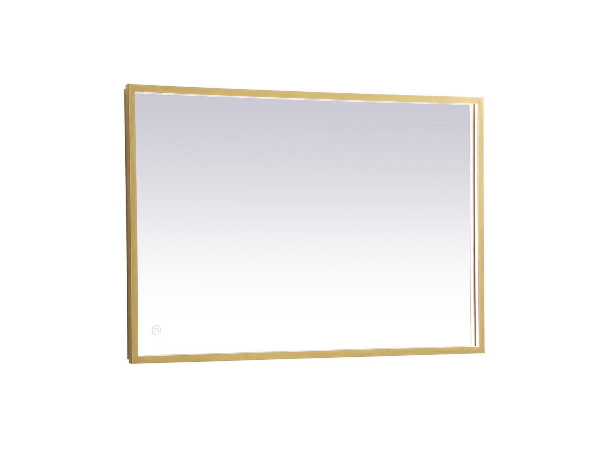 24 x 36 in. Pier 3000K, 4200K & 6400K LED Mirror with Adjustable Color Temperature in Brass