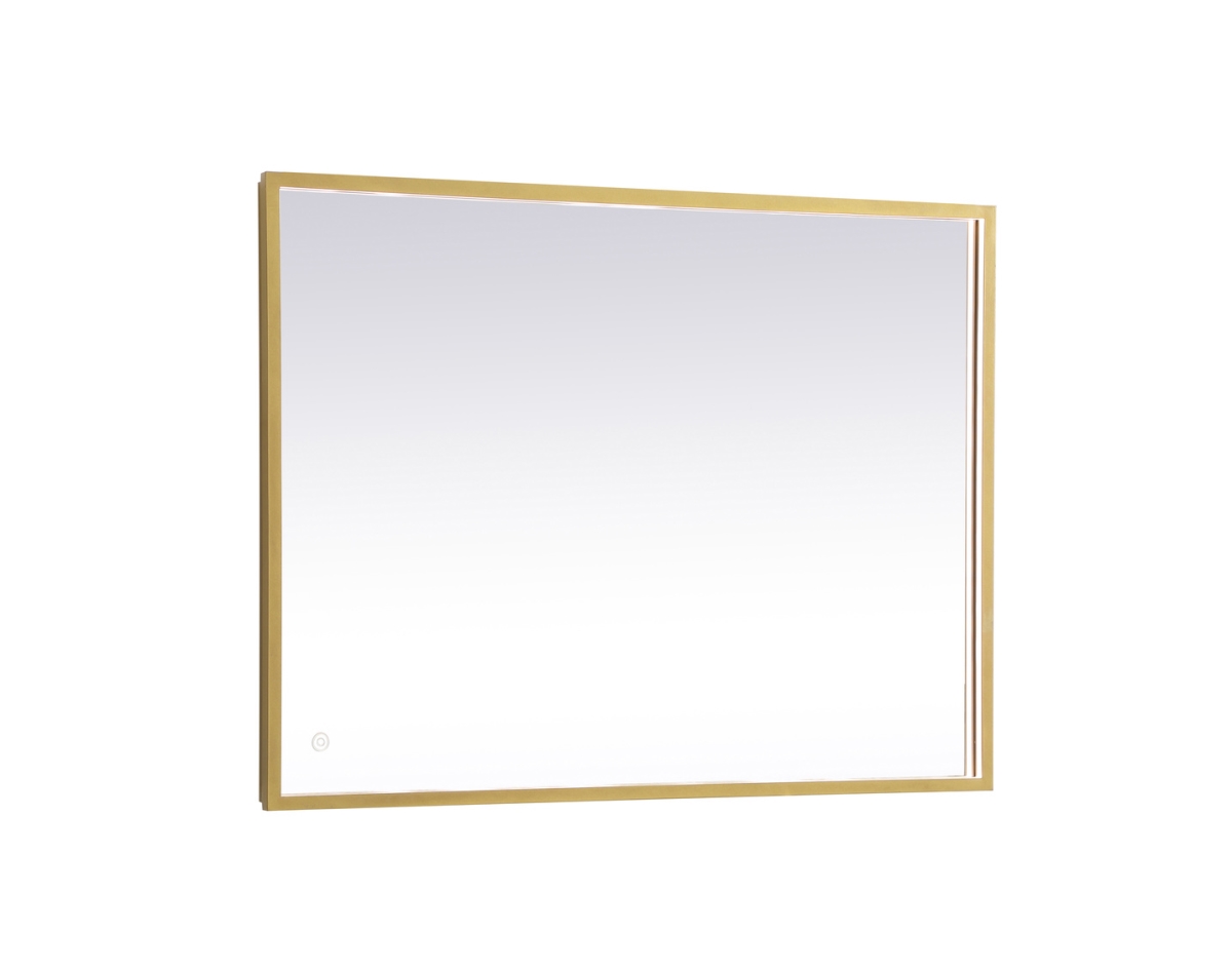 27 x 36 in. Pier 3000K, 4200K & 6400K LED Mirror with Adjustable Color Temperature in Brass