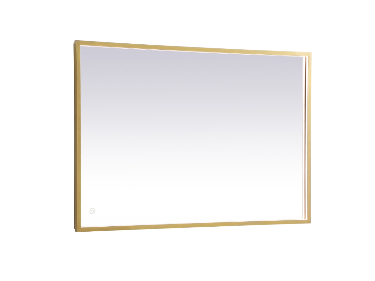 27 x 40 in. Pier 3000K, 4200K & 6400K LED Mirror with Adjustable Color Temperature in Brass