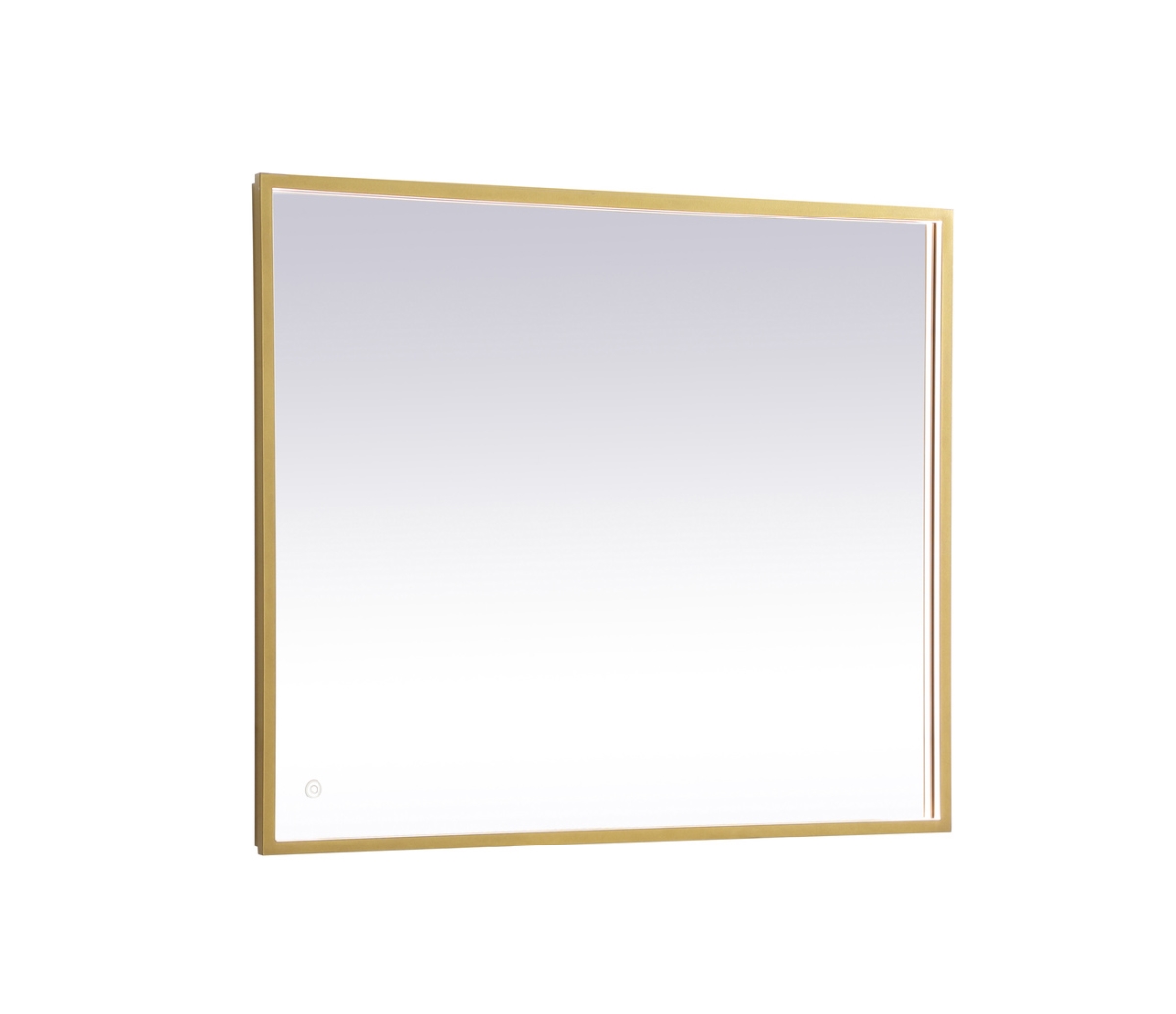 30 x 36 in. Pier 3000K, 4200K & 6400K LED Mirror with Adjustable Color Temperature in Brass