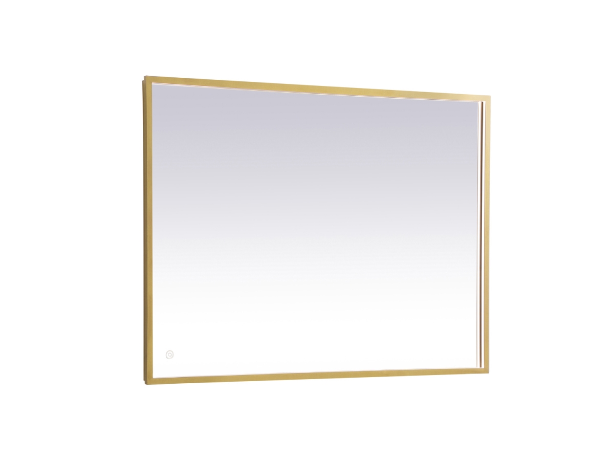 30 x 40 in. Pier 3000K, 4200K & 6400K LED Mirror with Adjustable Color Temperature in Brass