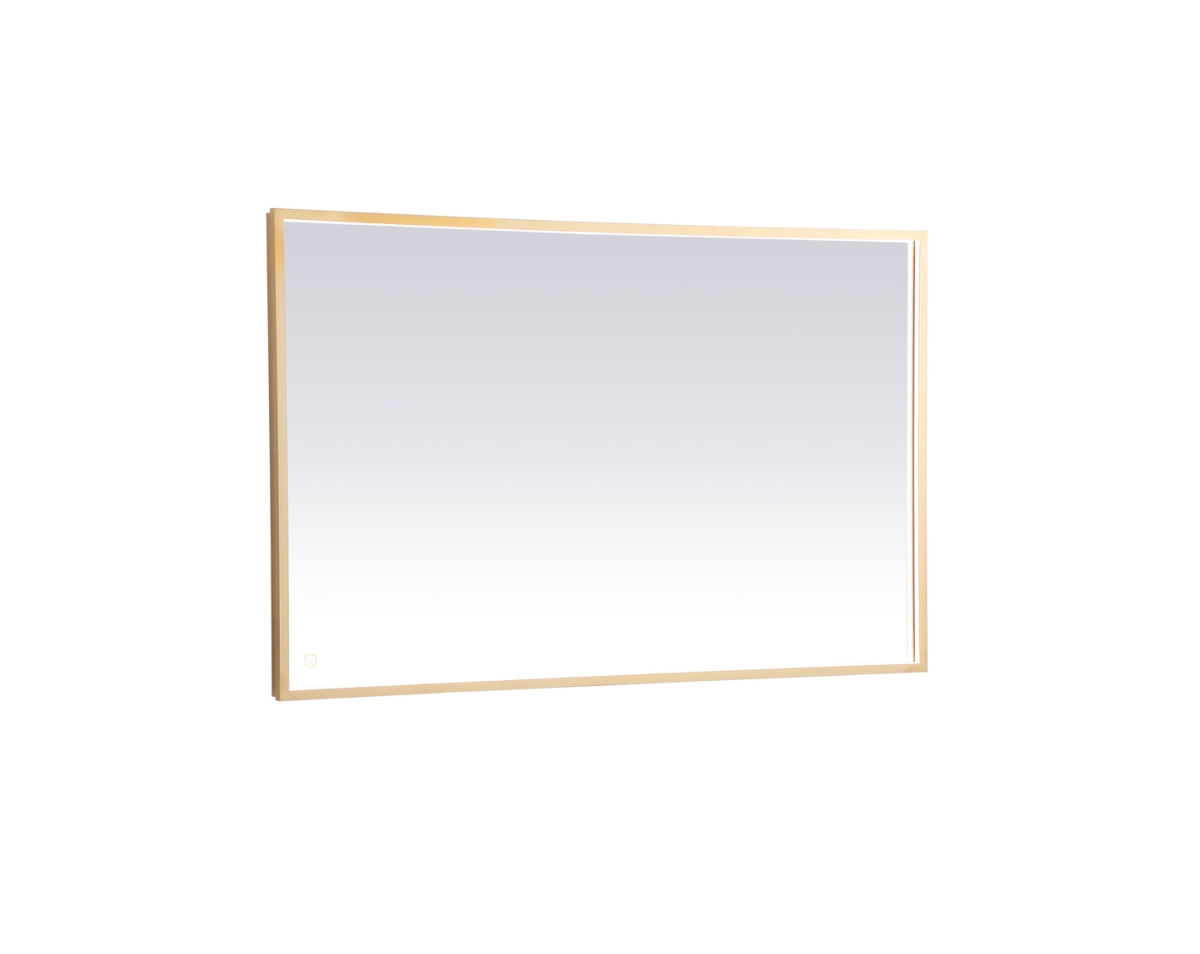 30 x 48 in. Pier 3000K, 4200K & 6400K LED Mirror with Adjustable Color Temperature in Brass