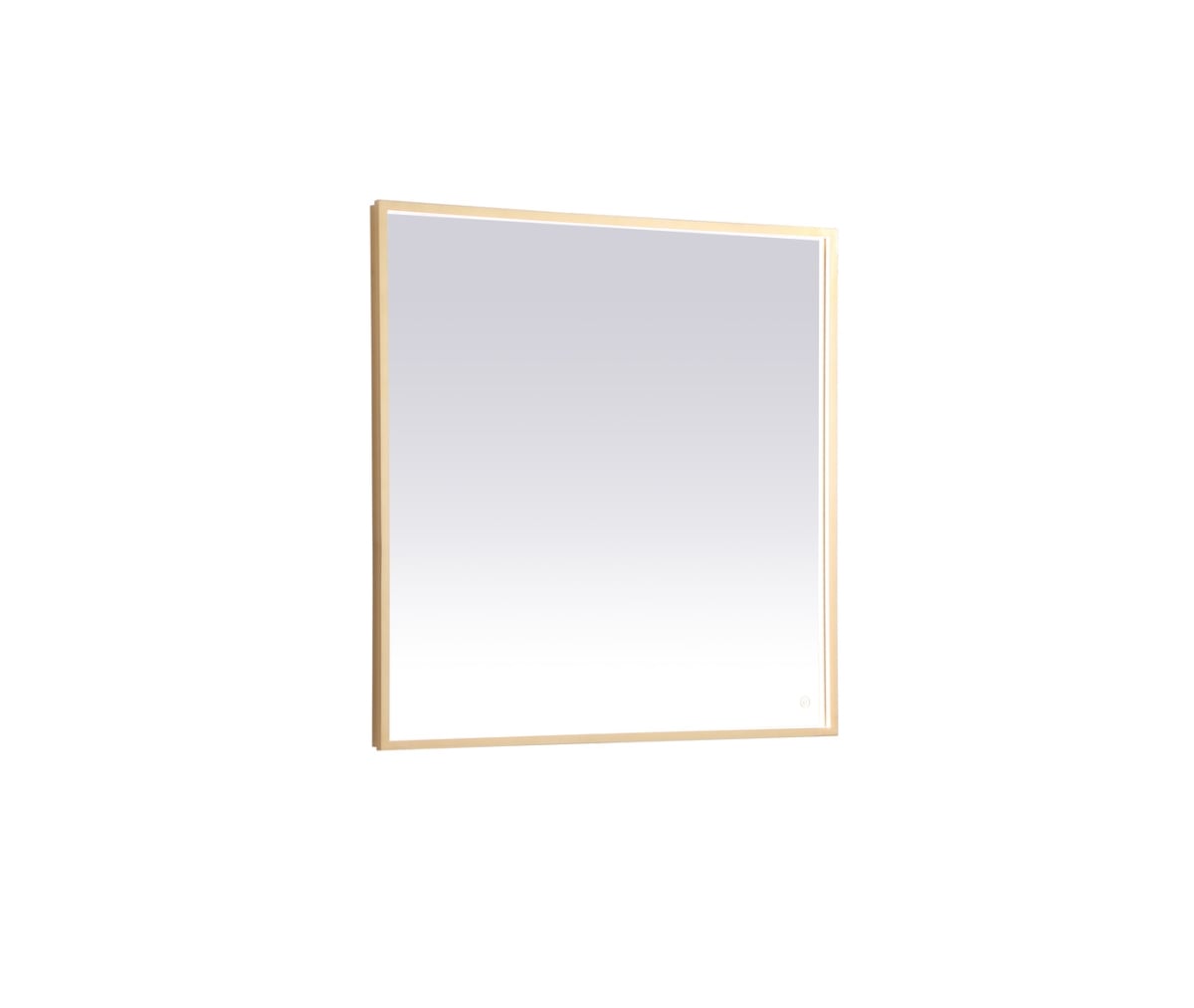 36 x 36 in. Pier 3000K, 4200K & 6400K LED Mirror with Adjustable Color Temperature in Brass