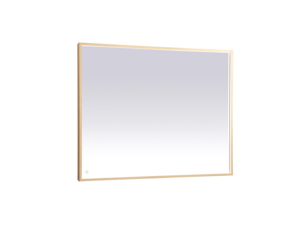 36 x 48 in. Pier 3000K, 4200K & 6400K LED Mirror with Adjustable Color Temperature in Brass