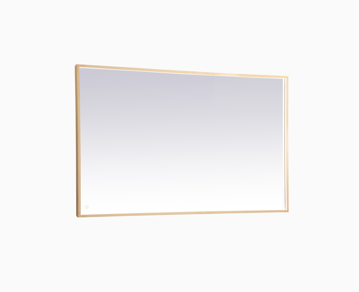 36 x 60 in. Pier 3000K, 4200K & 6400K LED Mirror with Adjustable Color Temperature in Brass
