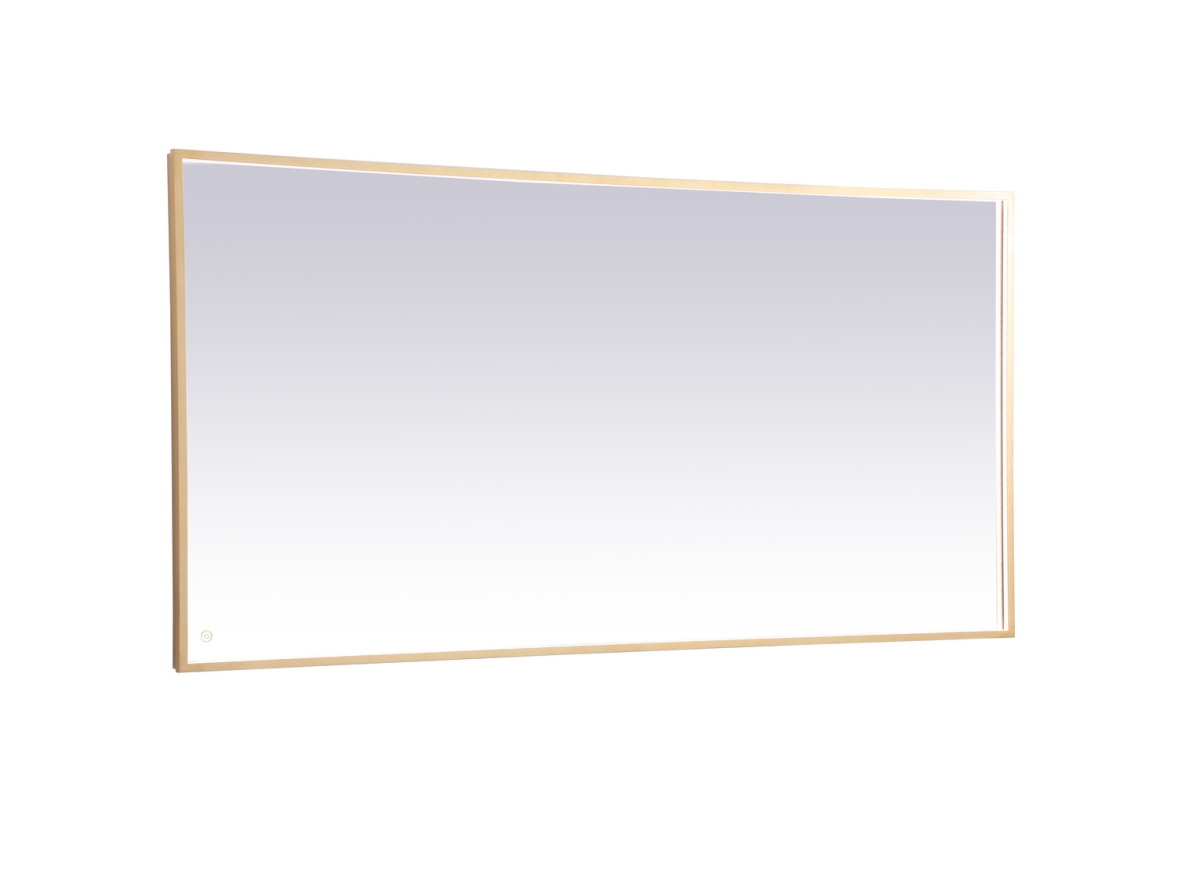36 x 72 in. Pier 3000K, 4200K & 6400K LED Mirror with Adjustable Color Temperature in Brass