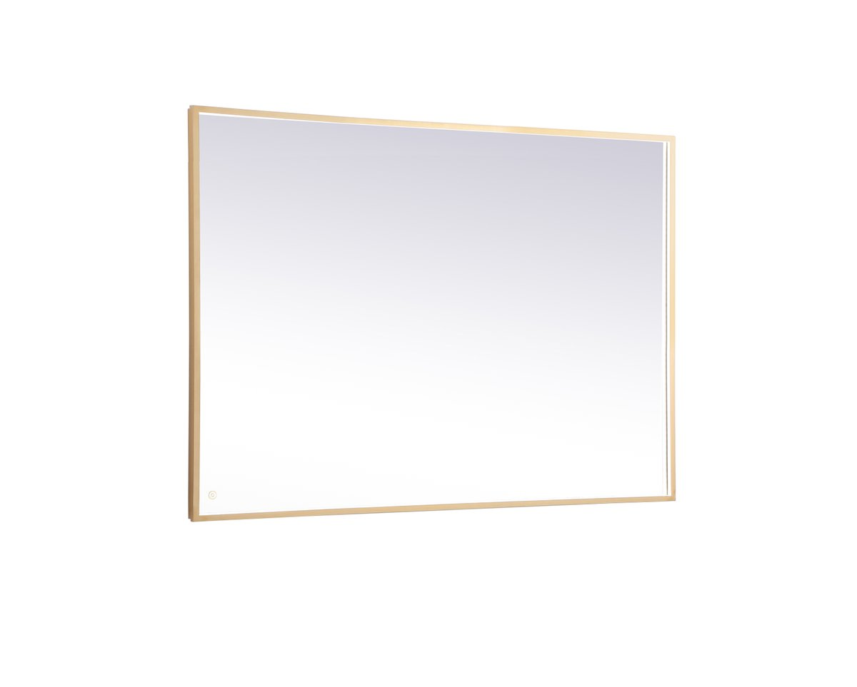 42 x 60 in. Pier LED Mirror with Adjustable Color Temperature 3000K, 4200K & 6400K, Brass