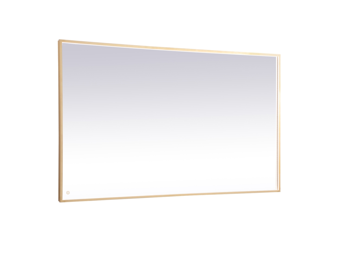 42 x 72 in. Pier 3000K, 4200K & 6400K LED Mirror with Adjustable Color Temperature in Brass