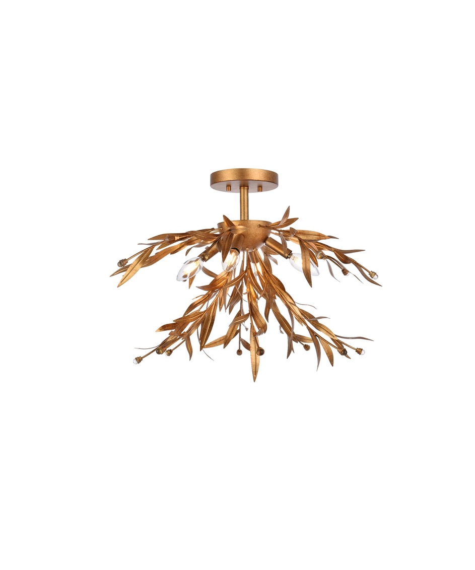 23 in. Priscilla Flush Mount in Gold Leaf