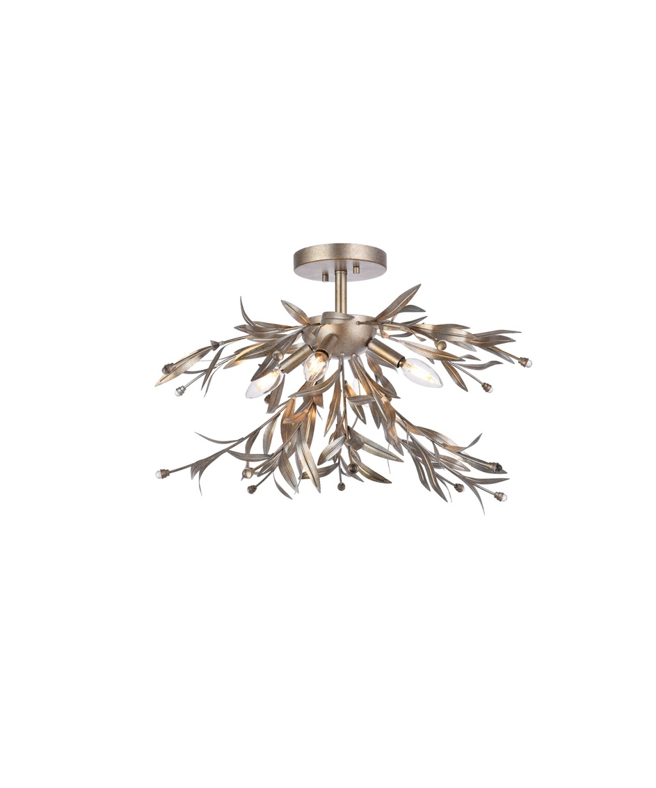 23 in. Priscilla Flush Mount in Silver Leaf