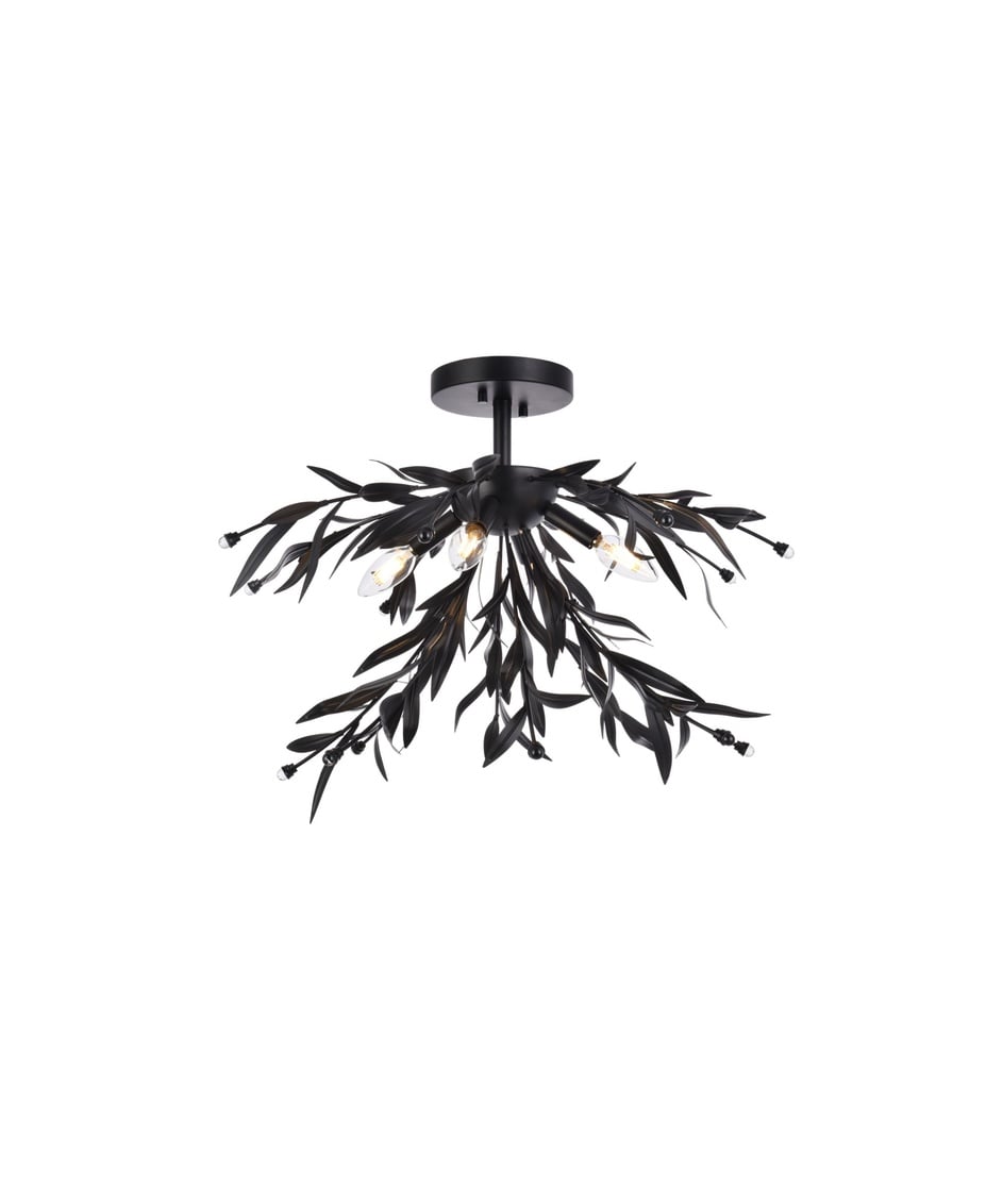 23 in. Priscilla Flush Mount in Black