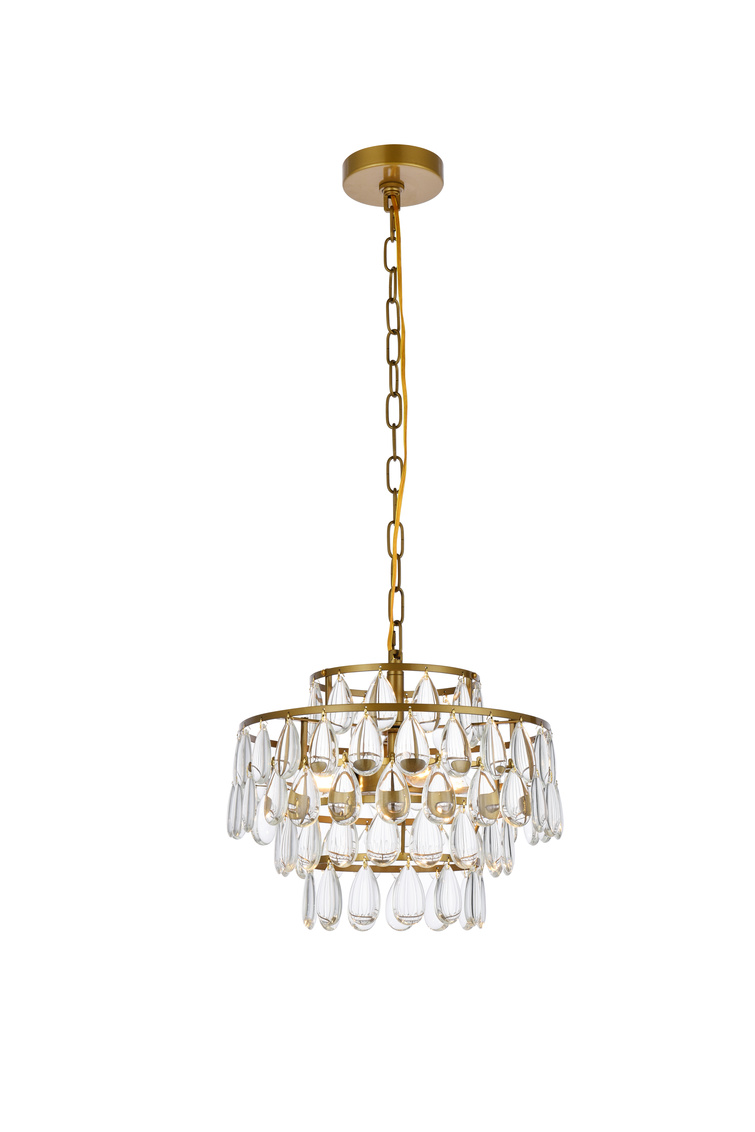 14 in. Mila Pendant in Brass