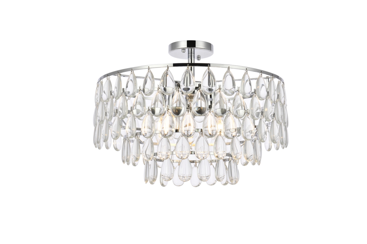 20 in. Mila Flush Mount in Chrome