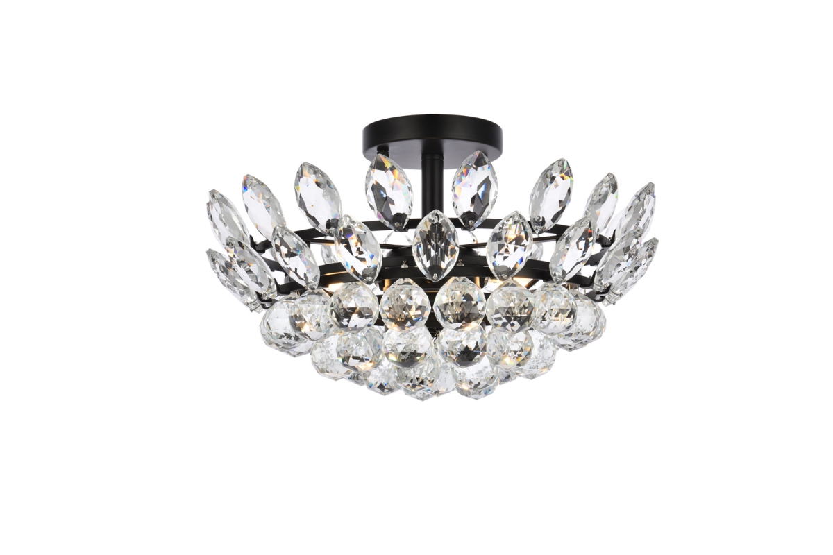 16 in. Emilia Flush Mount in Black