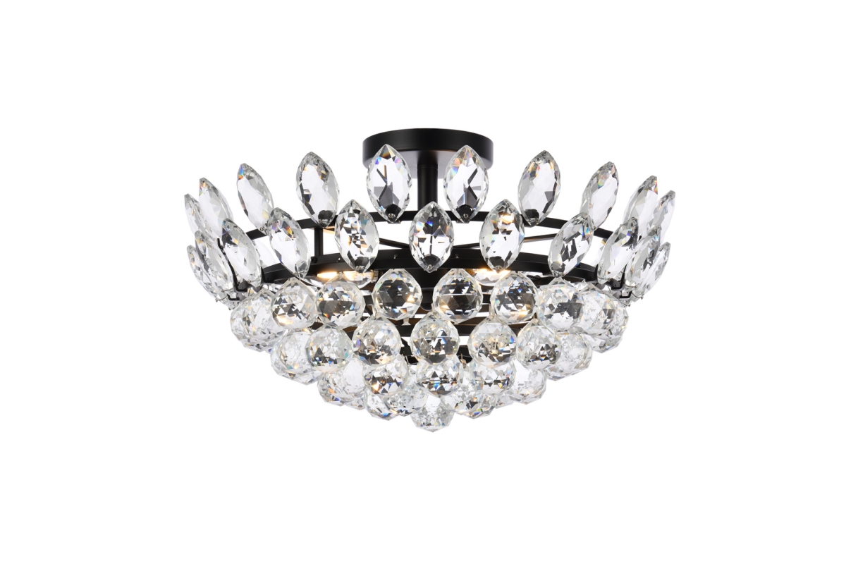 18 in. Emilia Flush Mount in Black
