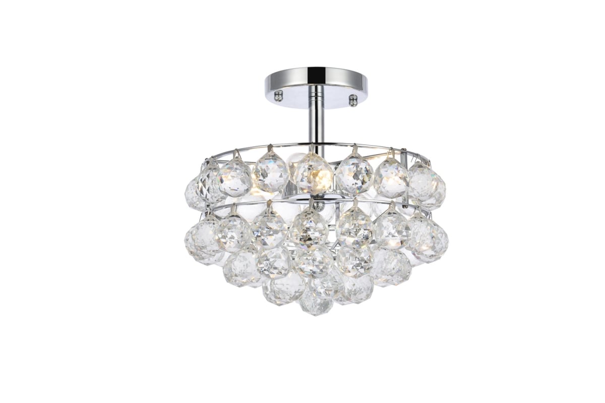 12 in. Savannah Flush Mount in Chrome