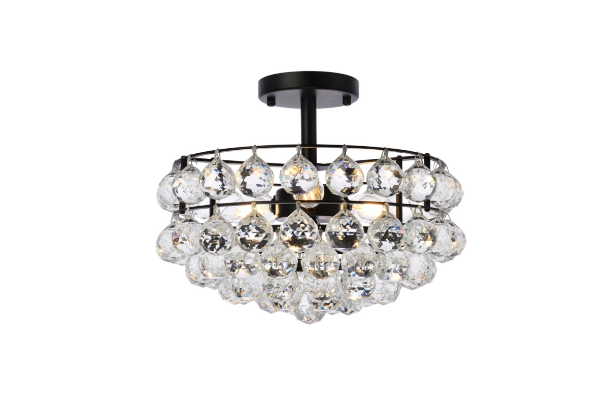 14 in. Savannah Flush Mount in Black