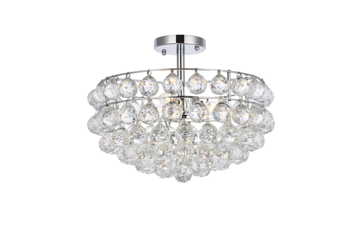 16 in. Savannah Flush Mount in Chrome