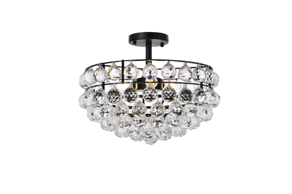 16 in. Savannah Flush Mount in Black