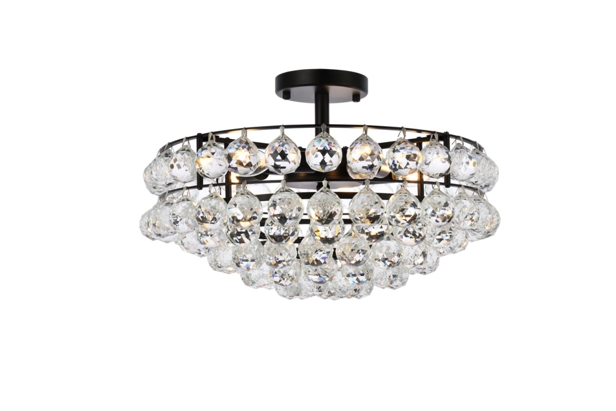 18 in. Savannah Flush Mount in Black