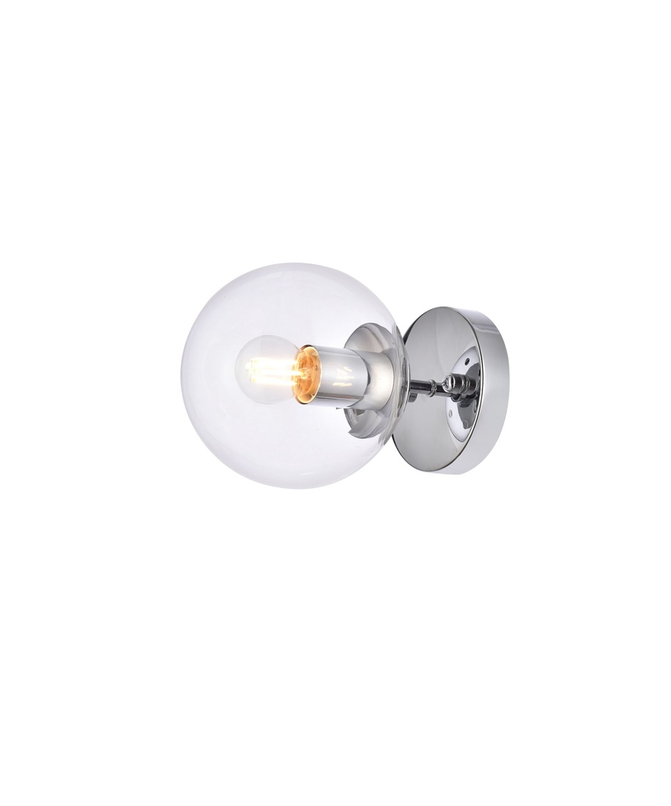 Picture of Living District LD2450C 6 in. Mini Dual Flush Mount & Bath Sconce with Clear Glass in Chrome