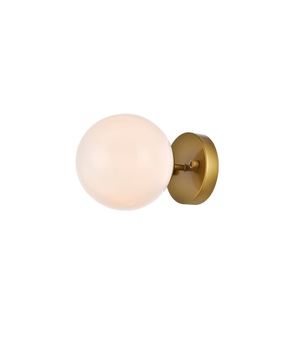 Picture of Living District LD2451BR 6 in. Mini Dual Flush Mount & Bath Sconce with Frosted Glass in Brass