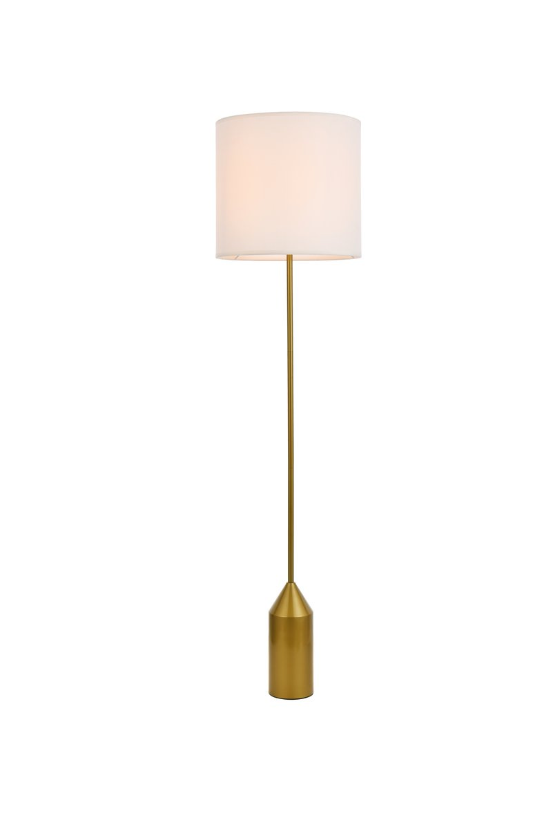 Picture of Living District LD2453FLBR Ines Floor Lamp&#44; Brass & White