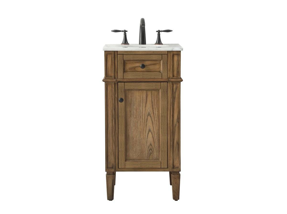 VF12518DW 18 in. Park Avenue Single Bathroom Vanity, Driftwood