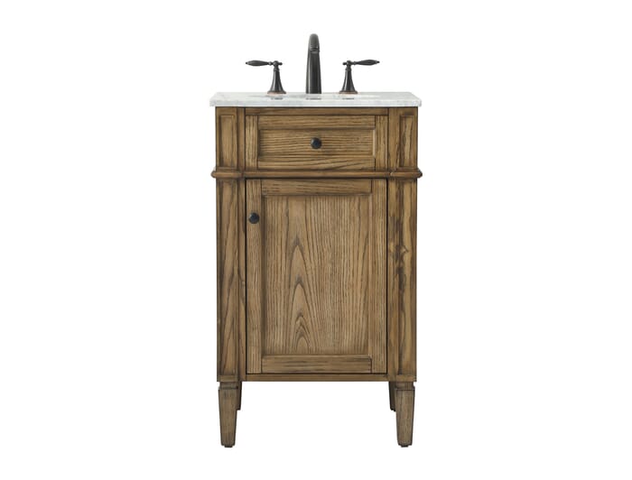 21 in. Single Bathroom Rectangle Vanity, Driftwood