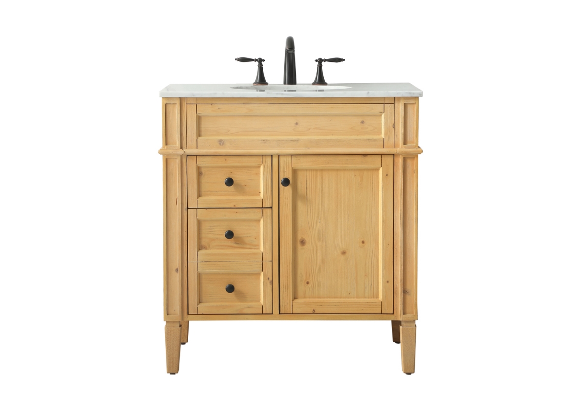 32 in. Single Bathroom Vanity, Natural Wood