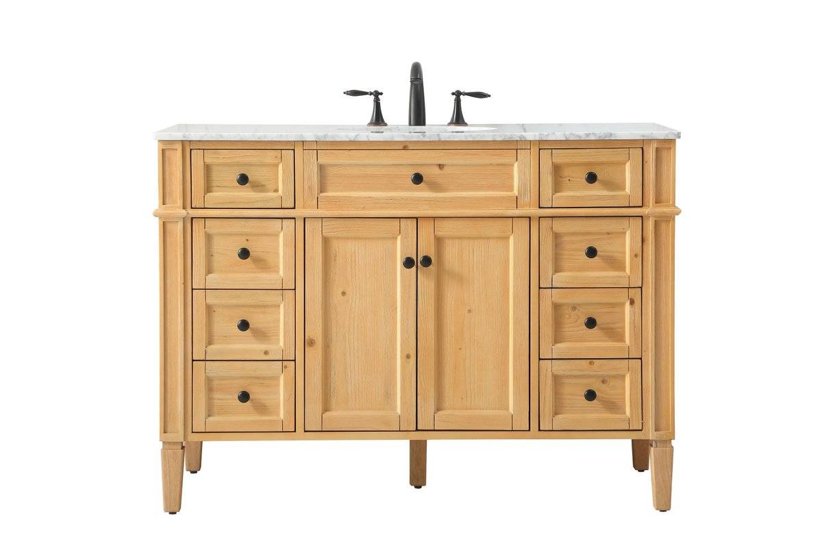 48 in. Park Avenue Single Bathroom Vanity, Natural Wood
