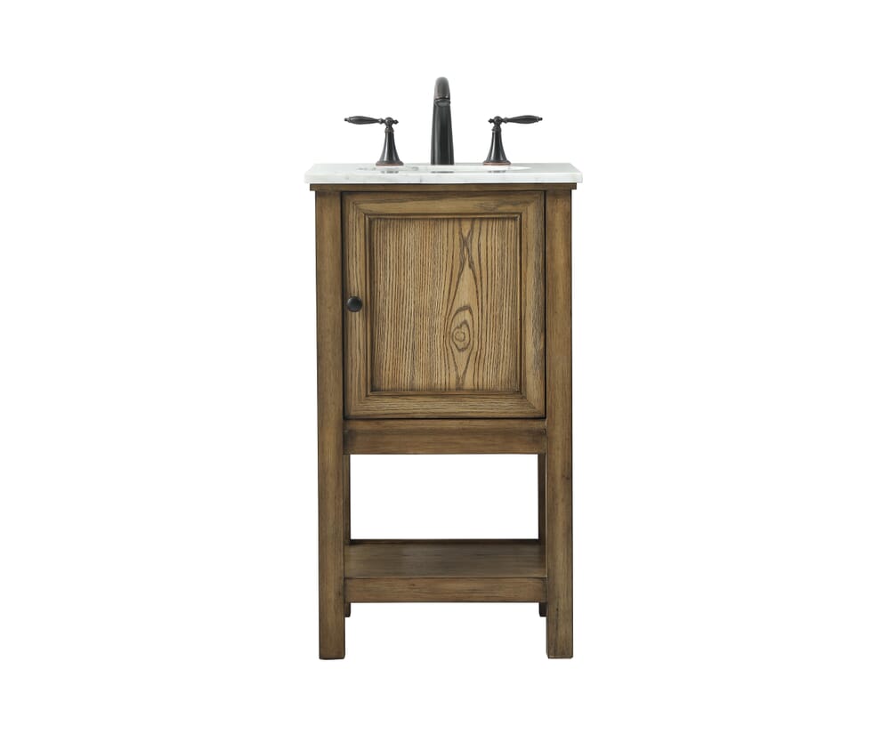 VF27019DW 19 in. Transitional Single Bathroom Vanity, Driftwood