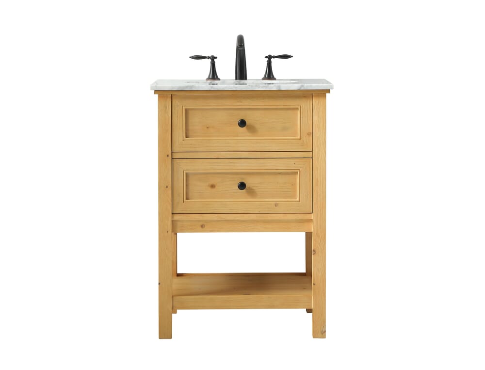 VF27024NW 24 in. 1-Drawer Transitional Single Bathroom Vanity, Natural Wood