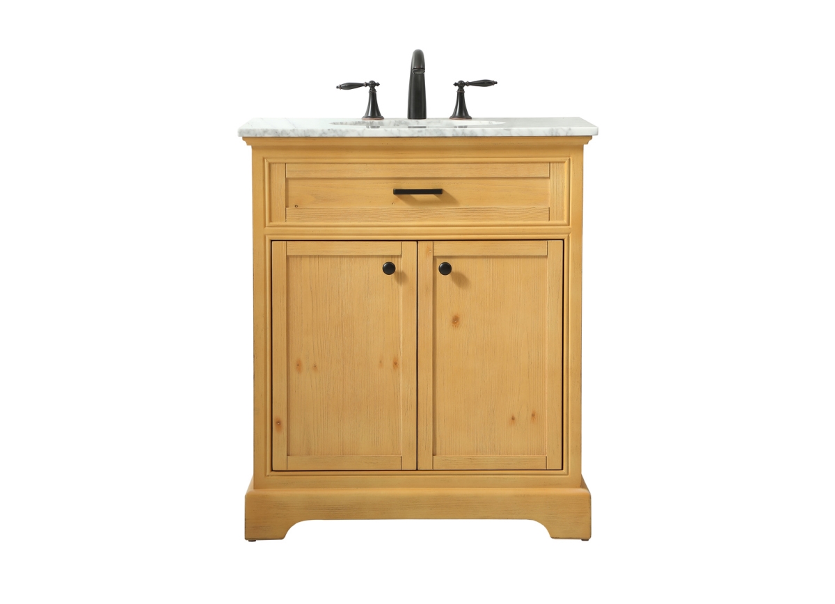 30 in. Single Bathroom Vanity, Natural Wood