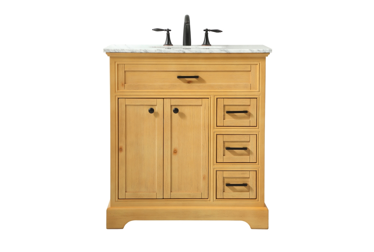 32 in. Single Bathroom Vanity, Natural Wood