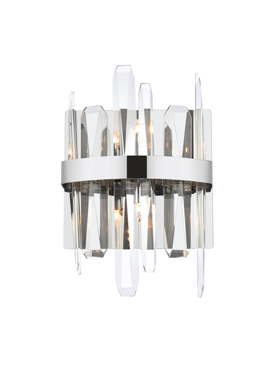 Picture of Elegant Lighting 2200W8C 8 in. Serena Crystal Bath Sconce, Chrome