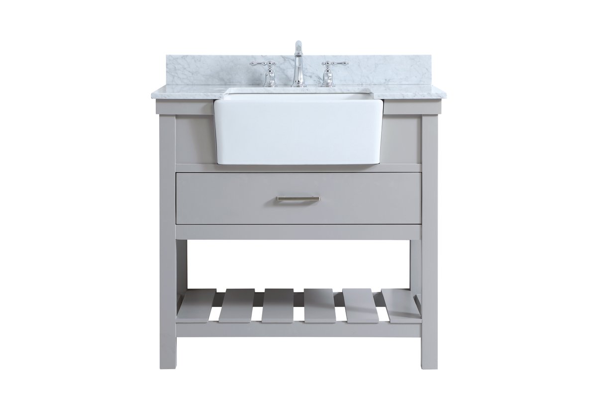 VF60136BK-BS 36 in. Clement Single Bathroom Vanity, Black