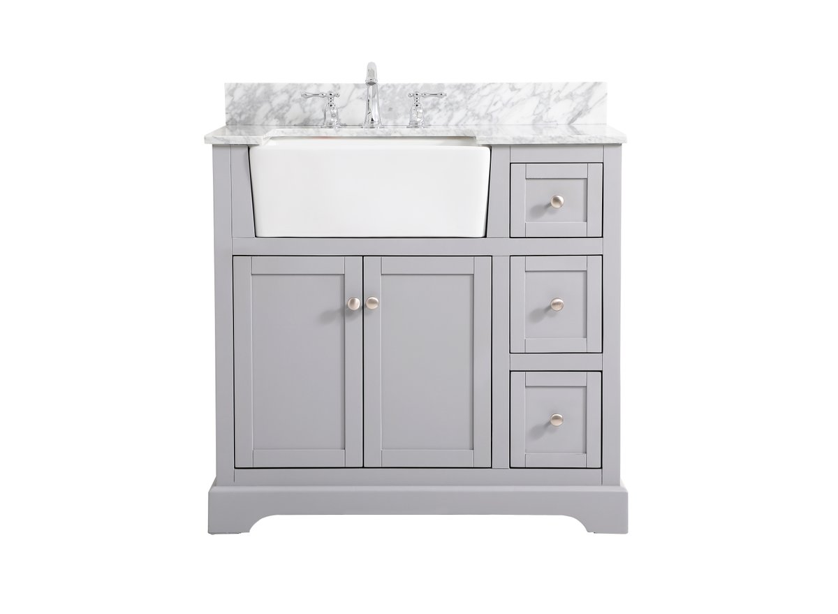 VF60236BK-BS 36 in. Franklin Single Bathroom Vanity, Black