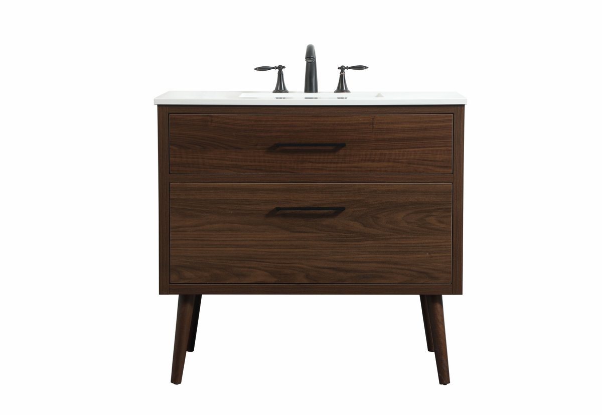 VF41036MWT 36 in. Single Bathroom Vanity, Walnut