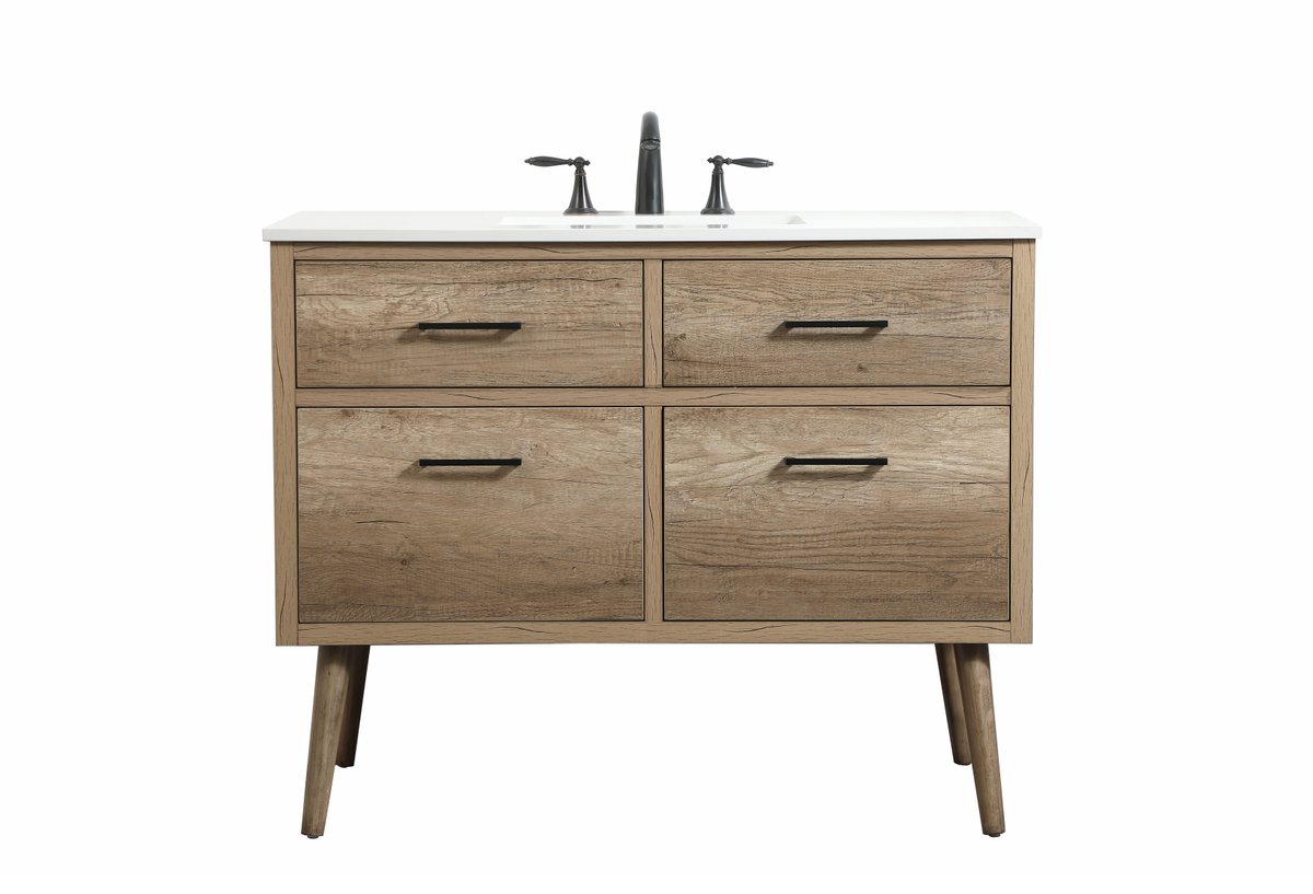 VF41042NT 42 in. Single Bathroom Vanity, Natural Oak