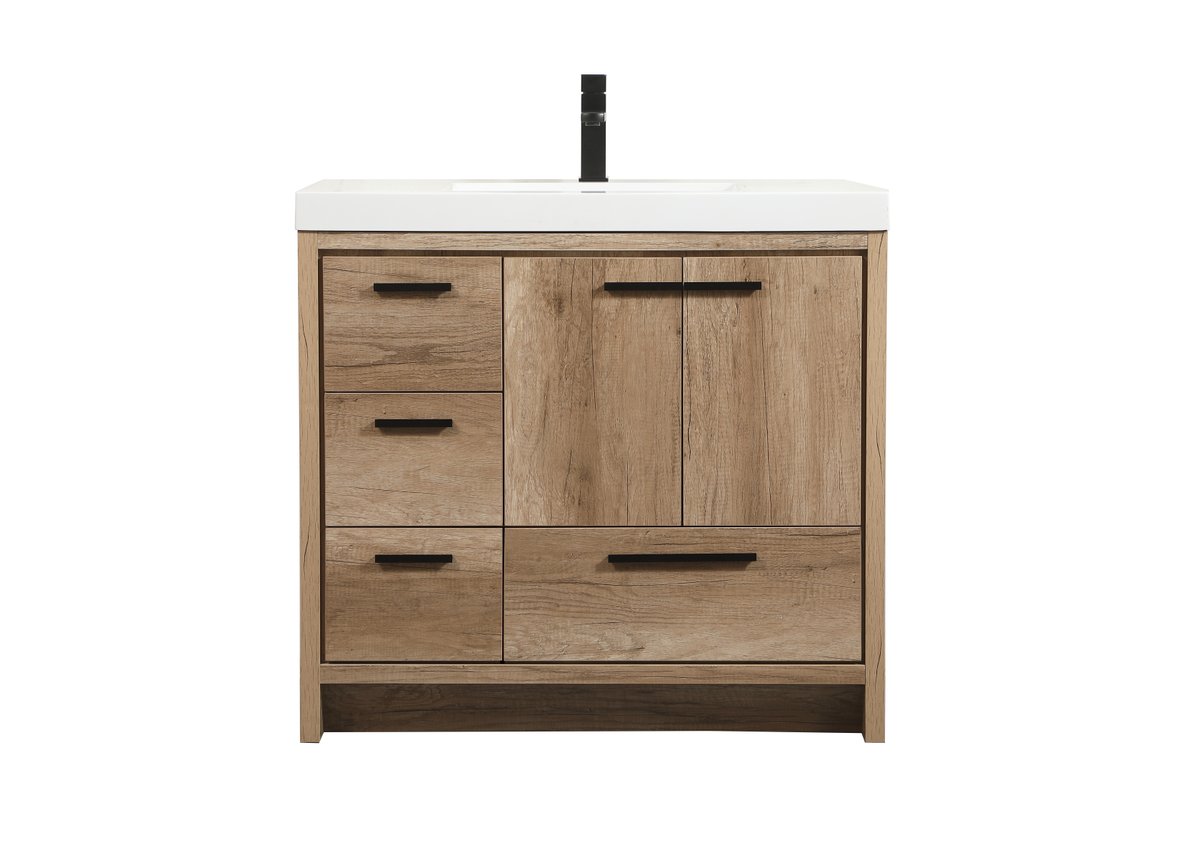 VF46036NT 36 in. Single Bathroom Vanity, Natural Oak