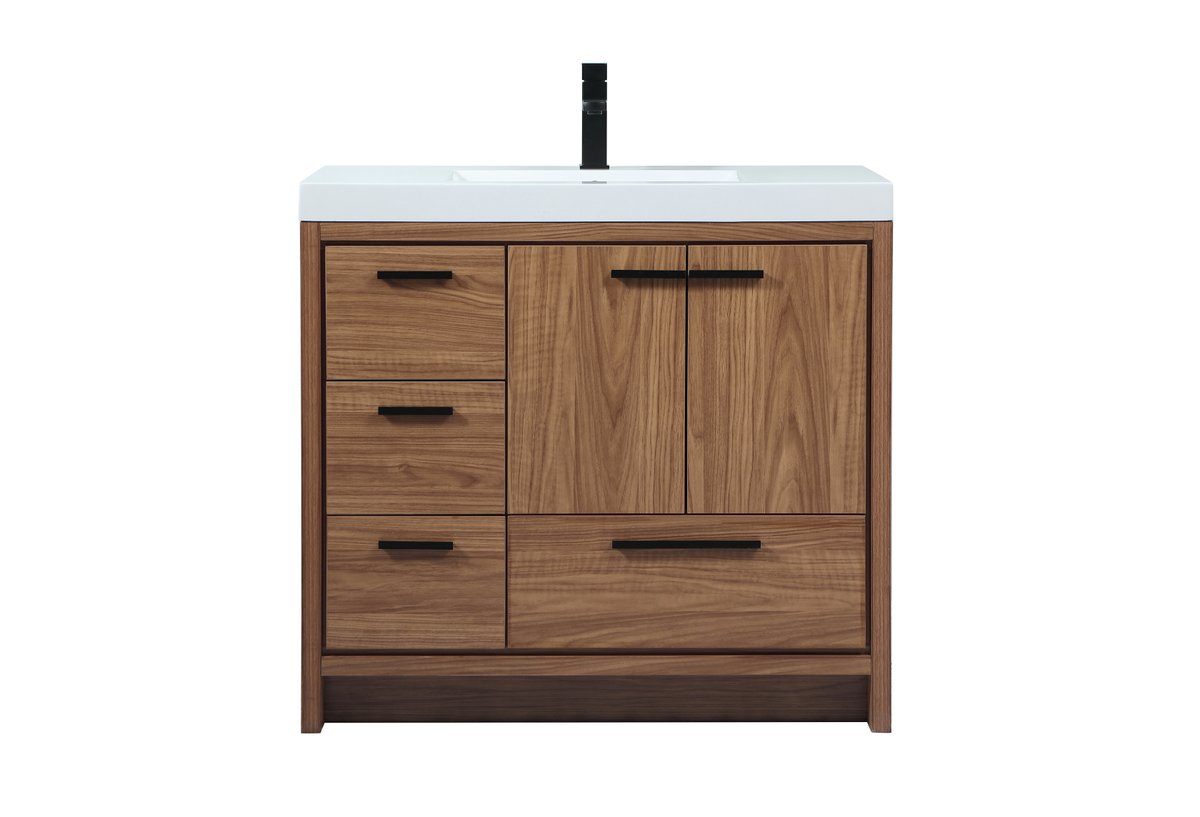 VF46036WB 36 in. Single Bathroom Vanity, Walnut Brown