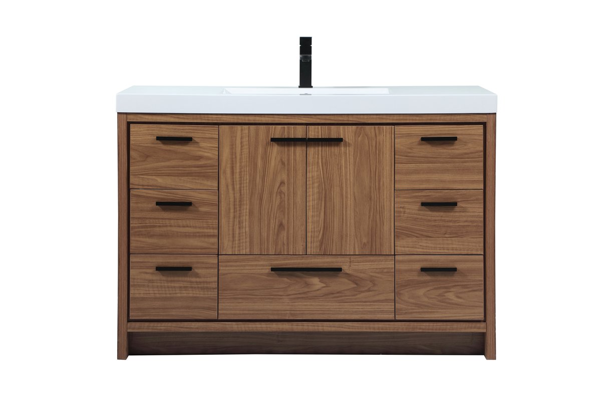 VF46048WB 48 in. Single Bathroom Vanity, Walnut Brown