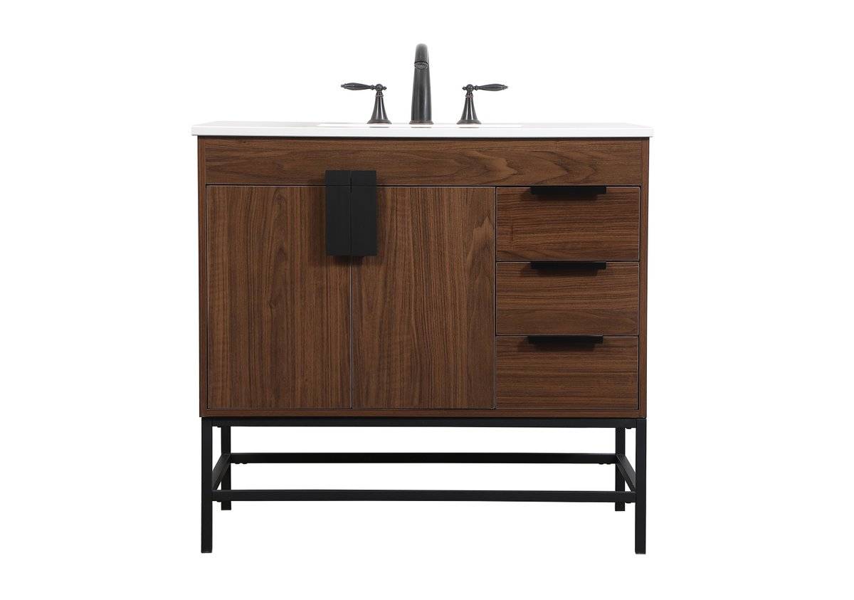VF48836MWT 36 in. Single Bathroom Vanity, Walnut