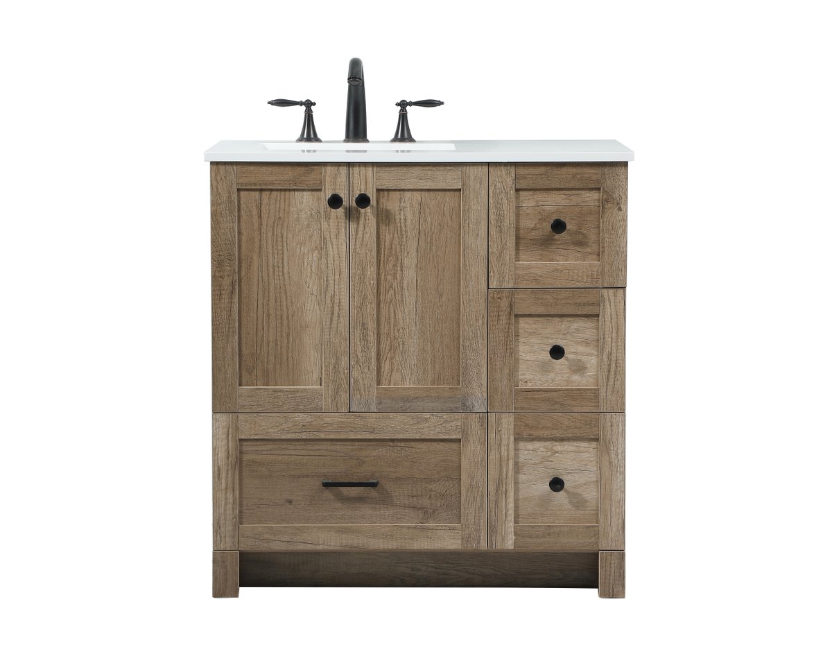 32 in. Soma Single Bathroom Vanity, Natural Oak