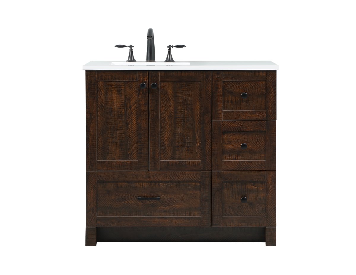 19 x 34 x 36 in. Single Bathroom Vanity, Expresso