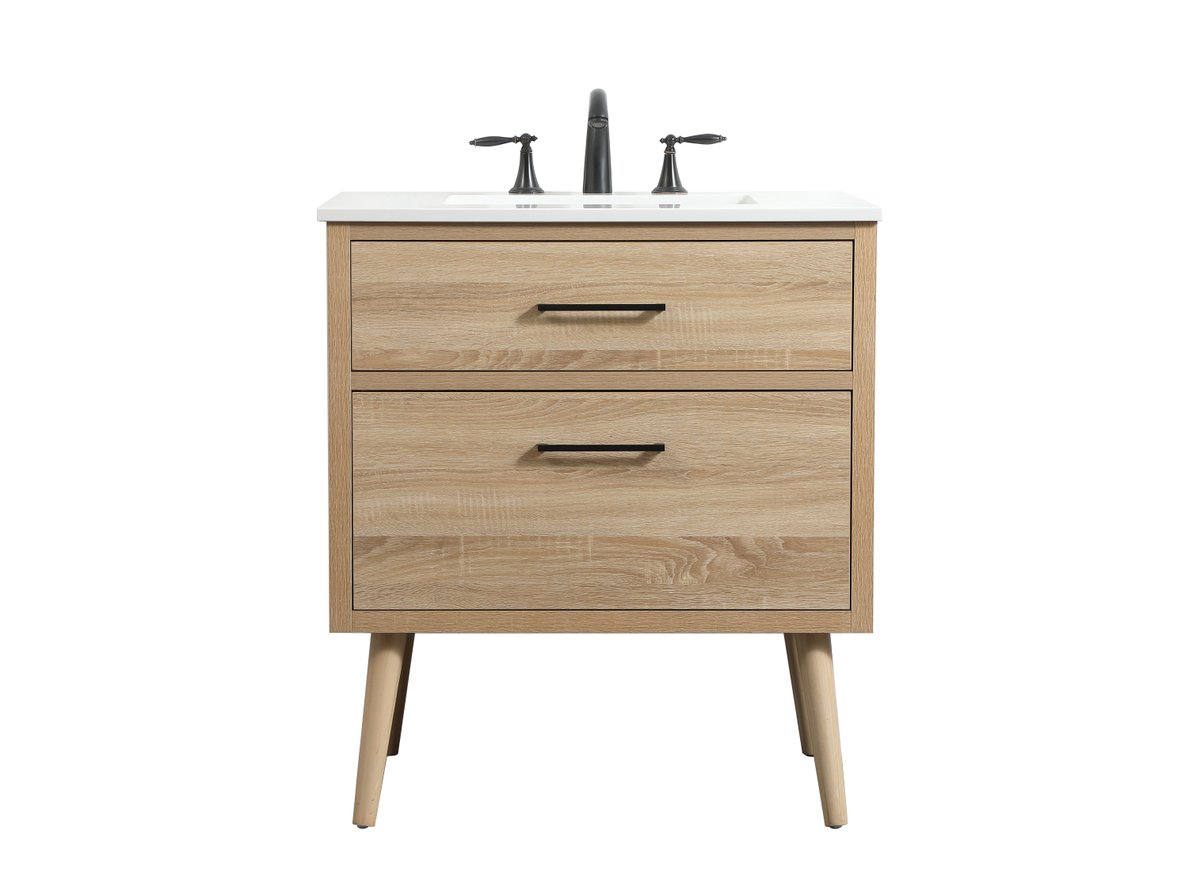 30 in. Single Bathroom Vanity, Mango Wood