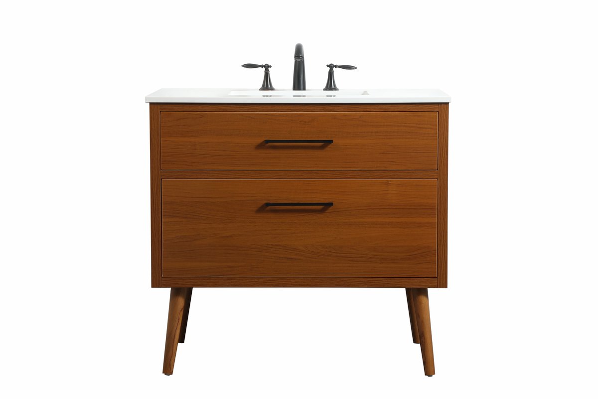 VF41036MTK 36 in. Single Bathroom Vanity, Teak