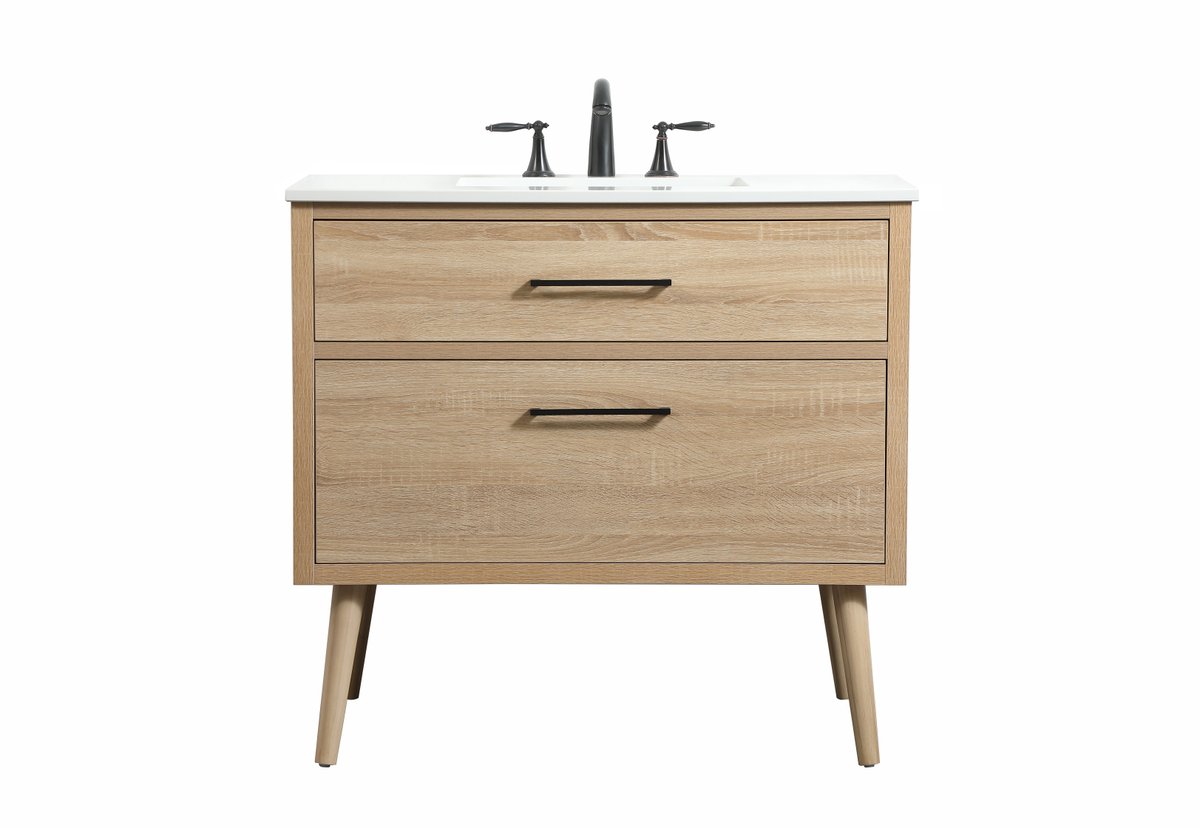 36 in. Single Bathroom Vanity, Mango Wood
