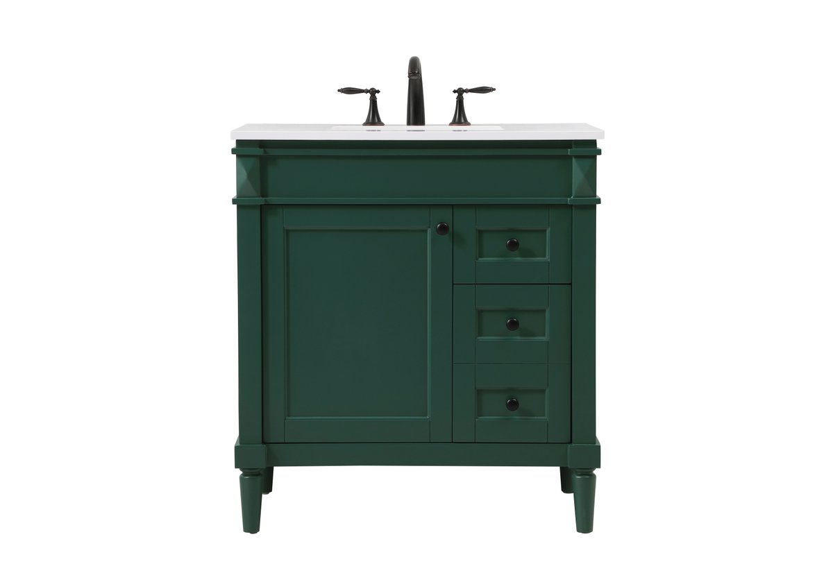32 in. Bennett Single Bathroom Vanity, Green